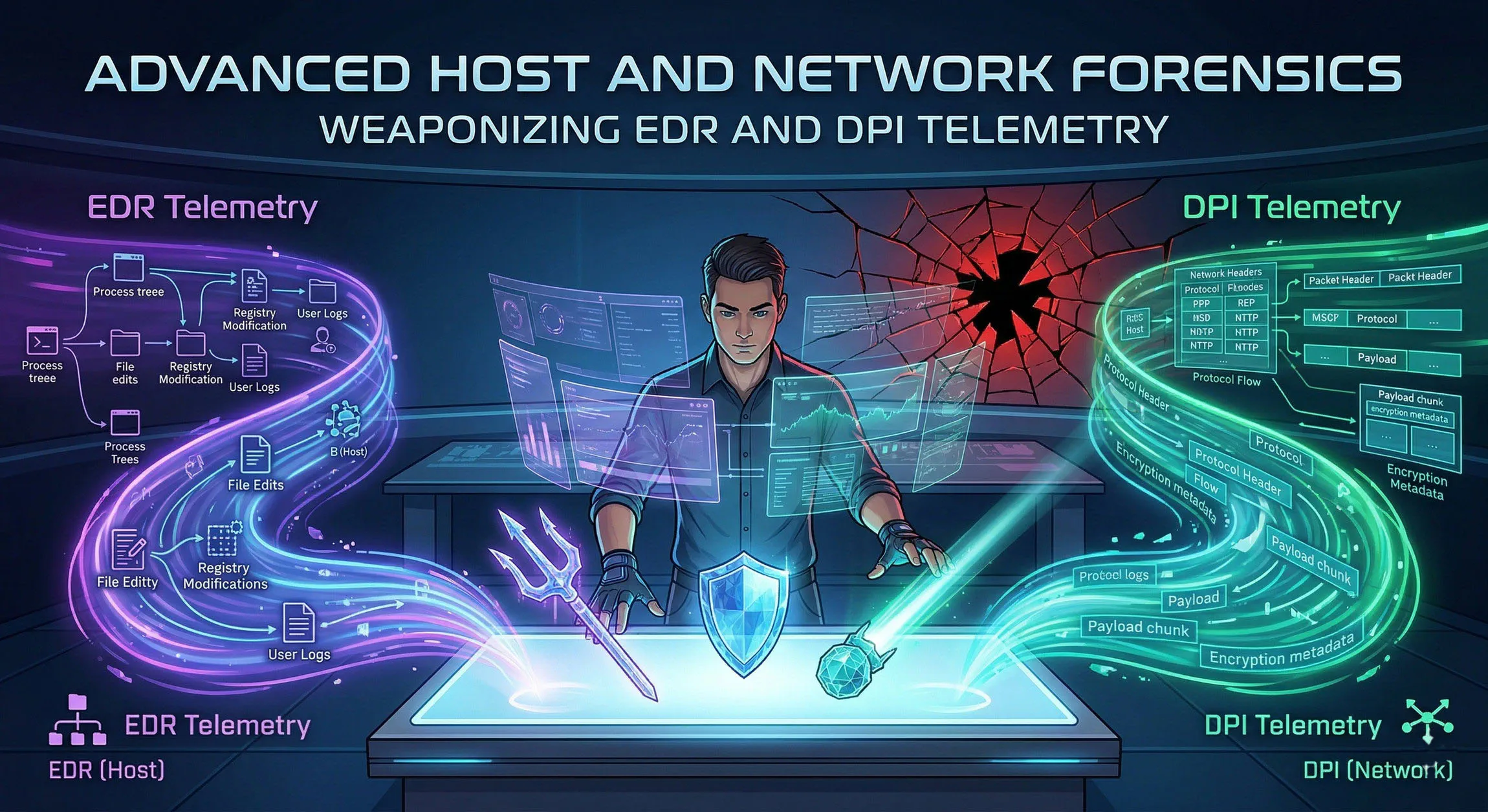 Advanced Host and Network Forensics: Weaponizing EDR and DPI Telemetry