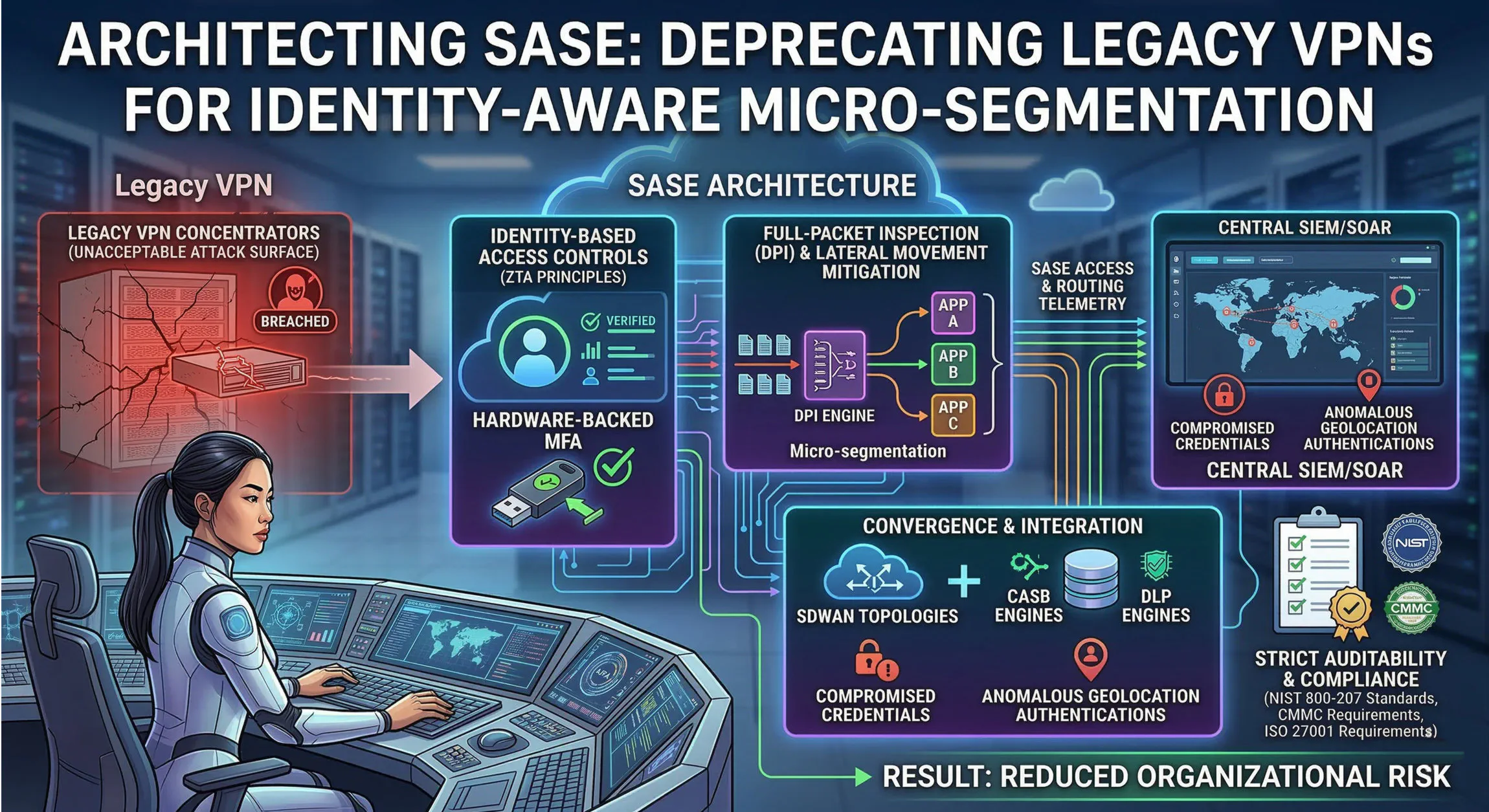 Architecting SASE: Deprecating Legacy VPNs for Identity-Aware Micro-segmentation