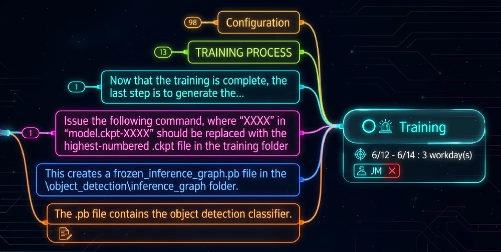 Figure 6 - Training and creation of the object detection classifier