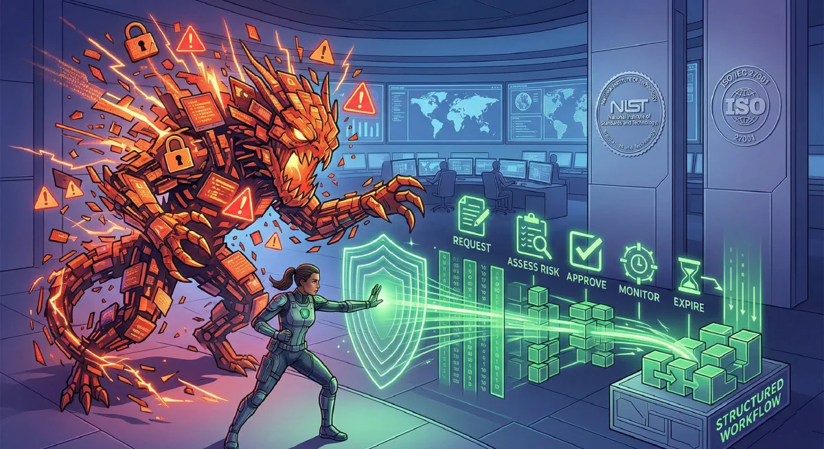 Taming the Exception Beast: Structuring Defensible Risk Exception Workflows Under NIST and ISO 27001